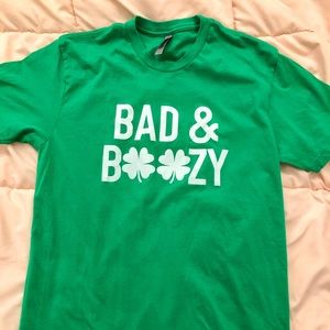 Cute “Bad & Boozy” St. Patrick’s Day tee